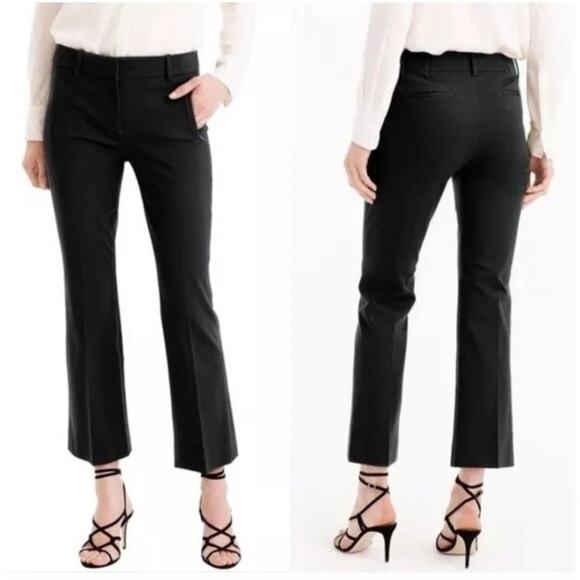 J. Crew Teddie Kick Flare Cropped Capri Pants – Black – Size 6 - Picture 6 of 7